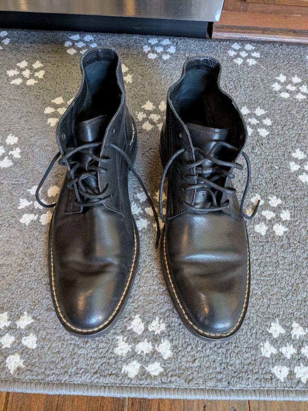 Men's Cole Haan Canton Leather Lace-Up Chukka Boots –Black Sz 10.5